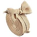 Natural Burlap Ribbons (1.5" Wide, 10 Yards)-No Wire, 100% Jute-DIY Art & Craft & Projects, Gift Wrapping, Bows, Indoor Outdoor Rustic Wedding Decoration, Holiday Christmas Tree Trimming, Gift Basket