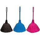 M-jump 3 Pack Microfiber Delicate Duster,Comfortable Non Slip Handle, 3 Colour Washable Dusting Brush for Blinds Kitchen Keyboard Office