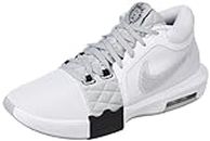 Nike Lebron Witness VIII EP-White/Black-LT Smoke GREY-FB2237-100-7UK