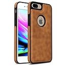 Pikkme iPhone 7 Plus / 8 Plus Back Cover | Flexible Pu Leather | Full Camera Protection | Raised Edges | Super Soft-Touch | Bumper Case for iPhone 7 Plus / 8 Plus (Brown)
