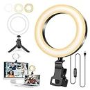 Ring Light with Tripod Stand&Clip for Laptop,Video Conference Lighting,5" Led Selfie Ring Light Webcam Zoom Meeting Light for PC Monitor/MacBook/iMac/Makeup/YouTube/Live Streaming/Photo/TiK Tok