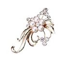 SYGA Brooch Hollow Flower Fashion Crystal Rhinestone Jewellery Pin Vintage Accessories Decoration Clothing Brooches for Women Girl - Hollow Flower Gold