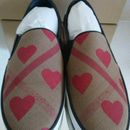 Burberry Shoes | Burberry Gauden Heart Sneakers Slip On Eur 39 | Color: Red/Tan | Size: Eur 39 Uk 6