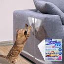 Protector contra arañazos de gato para muebles-paquete de 12 protector de sofá adhesivo transparente con clips