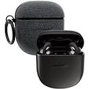 Conjunto de QuietComfort Earbuds II de Bose con funda de tela para estuche, inalámbricos, auriculares inalámbricos Bluetooth con cancelación de ruido y con sonido personalizado, Negro Triple