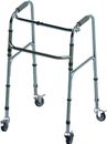 frame folding light walker trolley seniors walking aid 4 wheels 150kg -
