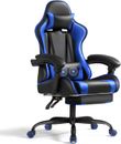 Gaming Chair with Footrest and Massage Lumbar Support, Ergonomic Computer Chairs