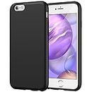 JETech Silicone Case Compatible with iPhone 6s/6 4.7 Inch, Silky-Soft Touch Full-Body Protective Case, Shockproof Cover with Microfiber Lining (Black)