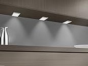 LED Under-Unit Light Set Sensor Kitchen Light Recessed Spotlight Light Colour: Warm White Set of 2 with Sensor