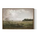 VIYYIEA Vintage Landscape Large Framed Wall Art, Nature Wilderness Scenery Paintings Decor Aesthetic, 24x36 Inch Canvas Print Artwork, Retro Farm Landscape Wall Pictures for Bedroom Living Room