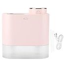 Humidifier, Double Nozzle Smart Contact Operation Detachable Quiet Cool Mist Humidifiers with Night Lights Portable 450Ml Usb Mini Humidifier for Bedroom Office Whole House(pink)