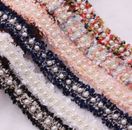 1 Yard Pearl Beaded Embroidered Lace Trim Hair Accessories Clothing Decorative 