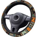 Boho Ethnic Pattern Steering Wheel Cover 15 InchNeoprene Anti-Slip Universal Steering Wheel Wrap for