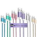 iPhone Charger Cable, 6Pack [3/3/3/6/6/10FT] MFi Certified iPhone Charger Fast Charging & Sync Lightning cable Compatible with iPhone 14/13 12/11/XS/XR/X/8/7/6/6 plus/5/5S, iPad, iPod, AirPods