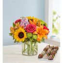 1-800-Flowers Flower Delivery Floral Embrace W/ Strawberries Medium | Happiness Delivered To Their Door