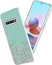 Vonzee® Case Compatible with Samsung Galaxy S10 Plus, Non Moving Cover Soft TPU Bumper Bling Cover for Women Girls Protective Shockproof Phone Case for Samsung Galaxy S10 Plus (Green)