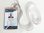 PAPPER VALLEY Slim Hard Plastic Id Card Holder - Id Crad Holder Vertical with Lanyard Clip for Office and School use (Pack of 1pcs., Pink)