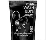 Dylon Wash & Dye Fabric Dye for Clothes & Soft Furnishings - Intense Black / Velvet Black