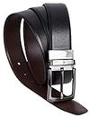 URBAN FOREST Andrew Black/Brown Formal Reversible Leather Belt for Men