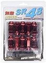 Muteki 32906R SR48 Series Red 12mm x 1.5" Thread Size Open End Lug Nut, (Set of 20)