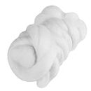 Radiraga Felting Wool Roving, 55g Roving Yarn, Fiber Roving Wool Top, Wool Felting Supplies Fibre Wool Yarn Roving for Needle Felting Hand Spinning Diy Craft Materials (White)