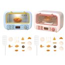 Kids Microwave Toy Realistic Toy Kitchen Appliances and Food Accessories for 3-8