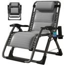 Ice Touch Zero Gravity Chair for Summer,Outdoor Folding Patio Recliner 440lbs