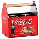 The Tin Box Company Coca Cola Tin Utensil Caddy with Handle, red