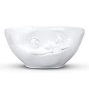 FIFTYEIGHT PRODUCTS TASSEN Porcelain Bowl, Tasty Face Edition, 11 oz. White (Single Bowl) Medium Bowl for Soup Cereal