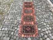 Home Decor Rug, Turkish Vintage Rug, Handmade Wool Rug,kitchen rug  2,3 x 9,2 ft