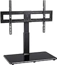 PERLESMITH Swivel Universal TV Stand for 32-70 inch LCD OLED Flat /Curved Screen TVs-Height Adjustable Table Top Center TV Stand with Wire Management, VESA 600x400mm up to 88lbs