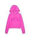 Victoria's Secret PINK Fleece Cropped Everyday Hoodie, Women's Sweatshirt, Pink (XS)