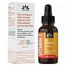Natural Paradise 20% Vitamin C Face Serum - Aloe Vera Facial Serum With Hyaluronic Acid, Aloe Vera, & Green Tea, Facial Serum for Dark Spots, Vitamin C Serum For Face, Skin Clearing - Made In Canada - 60 mL