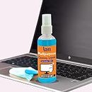 LAZI 2 in 1 Screen Cleaning Kit - 100ml Blue Spray Screen Cleaner with Microfiber Cloth for Laptops, Mobile Phones, LED, LCD Screen, TV, Monitors, Displays, Cameras Lenses and Sensitive Electronics