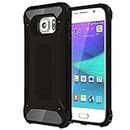 Vultic Armor Case for Samsung Galaxy S6, Heavy Duty [4 Corners Shockproof Protection] Bumper Cover (Black)