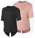 Nike, T-Shirt Donna, Rust Pink/Pure Platinum, S