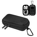 AGPTEK Case for MP3 Player 1.8 Inch (10 * 5 cm) and Earphone,BC Protective Durable Shell Cover Portable with Metal Hook,Holder for Apple Airport,iPod Nano,iPod Shuffle,Black