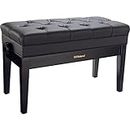 Roland RPB-D500 Piano Keyboard Bench, Adjustable Height 19.3-23.2-Inch with Storage Compartment, Polished Ebony