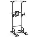Sportsroyals Power Tower Dip Station Pull Up Bar for Home Gym Strength Training Workout Equipment, 450LBS.