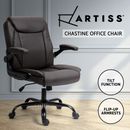 Artiss Office Chair Leather Executive Computer Chairs Gaming Black White Brown
