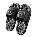 Alexvyan Black (40-41 UK) (7 Number-IND) Men Flip -Flop Sleeper Slides with Extra Comfort Cushion & Washable Causal House Hold Garden Daily Use for Men Boy