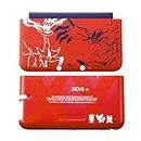 Red Color for 3DSXL Extra Housing Case Shell A/E Face Ruby Limited Replacement, for 3DS XL/LL 3DSLL Handheld Game Consoles, for Poket US Monsters Edition Top/Bottom Cover Plates 2 PCS Set