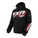 FXR Mens Fuel Snowmobile Jacket Snowproof Heavy Duty Moisture Wicking Black/Red - Large