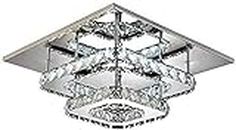 Chandelier,Lamp,Led Lamp Aisle Double Crystal Ceiling Chandelier Used for Hotel, Restaurant, Corridor, Bar, Cafe Lighting