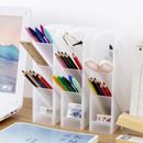 Simple Transparent Matte Oblique Pen Holder Desktop Storage Box Office Supplies
