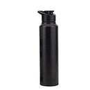 AGHNAYA Stainless Steel Water Bottle 1 litre, Water Bottles For Fridge, School,Gym,Home,office,Boys, Girls, Kids, Leak Proof(BLACK COLOUR, SIPPER CAP (SET OF 1)