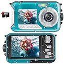 Waterproof Digital Camera Underwater Camera Full HD 2.7K 48 MP Video Recorder Selfie Dual Screens 16X Digital Zoom Flashlight Waterproof Camera for Snorkeling (DV806)