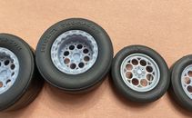 Resin 17/15 Scale inch Weld Magnum Drag Wheels With Cheater Slicks 1/24, 1/25