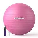 PROIRON Extra Thick Exercise Ball 55cm 65cm 75cm, Anti-Burst Gym Ball, Swiss Ball with Pump for Yoga, Pilates, Fitness
