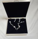 Things Remembered 18" Necklace & Earrings Boxed Set Swarovski Crystal Components